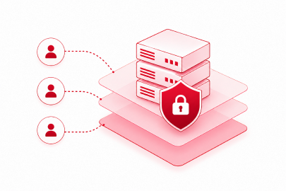 Dedicated server cluster protecting and isolating business data